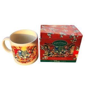 The Disney Store Christmas at our house 1995 Coffee Mug with Box